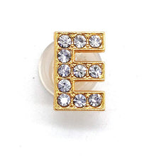 Load image into Gallery viewer, Gold Rhinestone Letter Charms