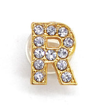Load image into Gallery viewer, Gold Rhinestone Letter Charms