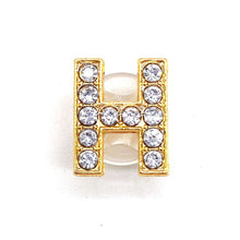 Load image into Gallery viewer, Gold Rhinestone Letter Charms