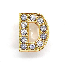 Load image into Gallery viewer, Gold Rhinestone Letter Charms