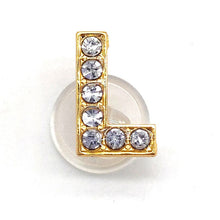 Load image into Gallery viewer, Gold Rhinestone Letter Charms