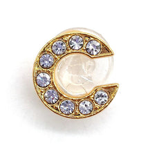 Load image into Gallery viewer, Gold Rhinestone Letter Charms