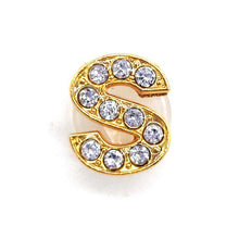 Load image into Gallery viewer, Gold Rhinestone Letter Charms