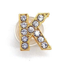 Load image into Gallery viewer, Gold Rhinestone Letter Charms