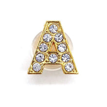 Load image into Gallery viewer, Gold Rhinestone Letter Charms