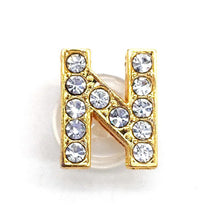 Load image into Gallery viewer, Gold Rhinestone Letter Charms