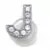 Load image into Gallery viewer, Silver Rhinestone Letter Charms