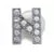 Load image into Gallery viewer, Silver Rhinestone Letter Charms