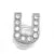 Load image into Gallery viewer, Silver Rhinestone Letter Charms