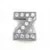 Load image into Gallery viewer, Silver Rhinestone Letter Charms