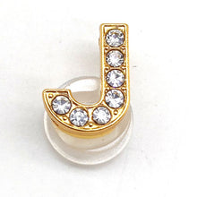 Load image into Gallery viewer, Gold Rhinestone Letter Charms