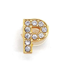 Load image into Gallery viewer, Gold Rhinestone Letter Charms