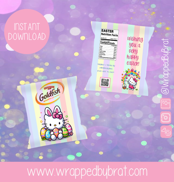Kitty Easter Goldfish Bag *INSTANT DOWNLOAD*