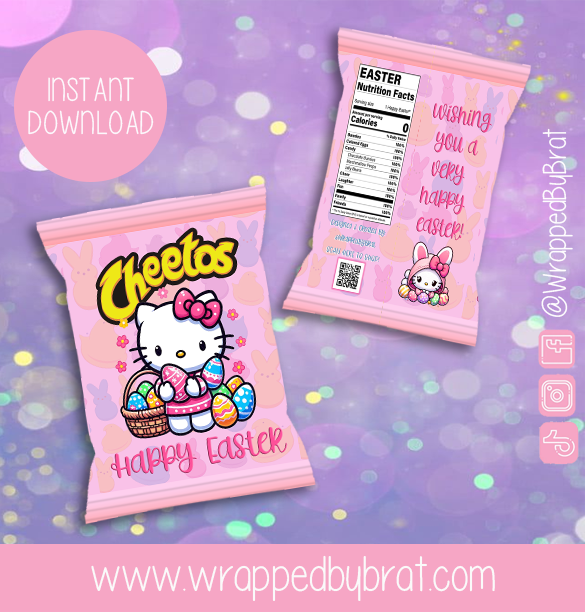 Kitty Easter Chip Bag *INSTANT DOWNLOAD*