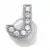 Load image into Gallery viewer, Silver Rhinestone Letter Charms
